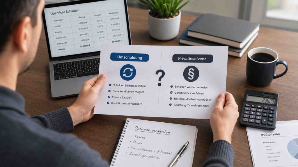 Umschuldung oder Privatinsolvenz – was ist besser