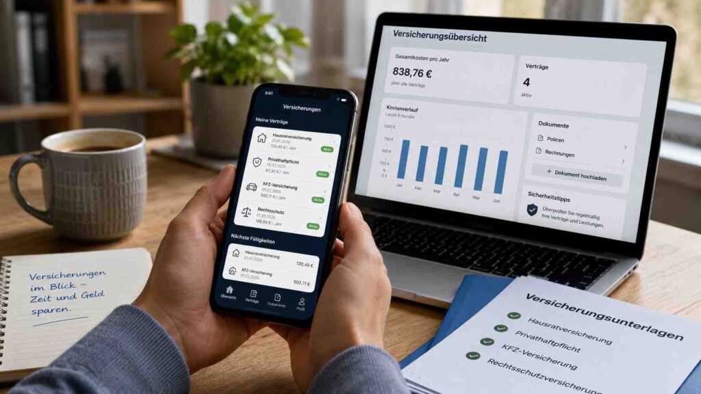 Versicherungen verwalten wie du mit einem digitalen Versicherungsmanager den Überblick behältst