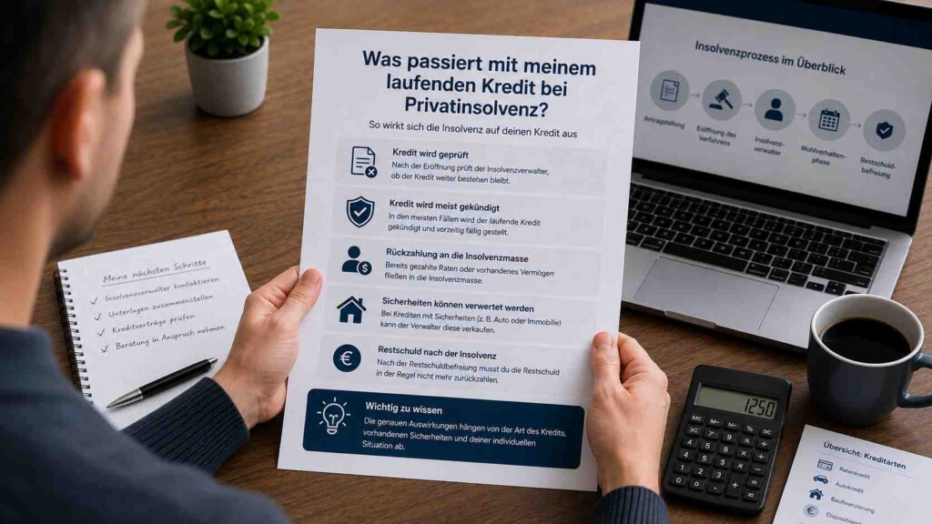 Was passiert mit meinem laufenden Kredit bei Privatinsolvenz