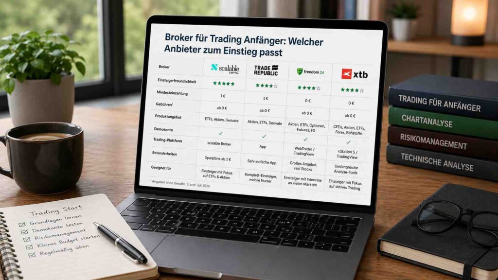Broker für Trading-Anfänger welcher Anbieter zum Einstieg passt