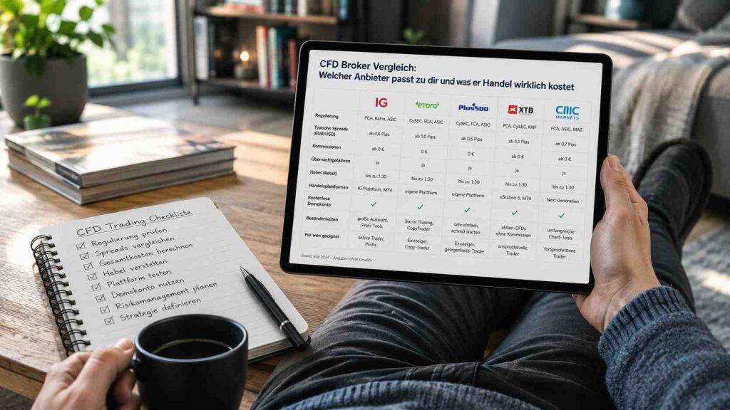 CFD Broker Vergleich welcher Anbieter passt zu dir und was der Handel wirklich kostet
