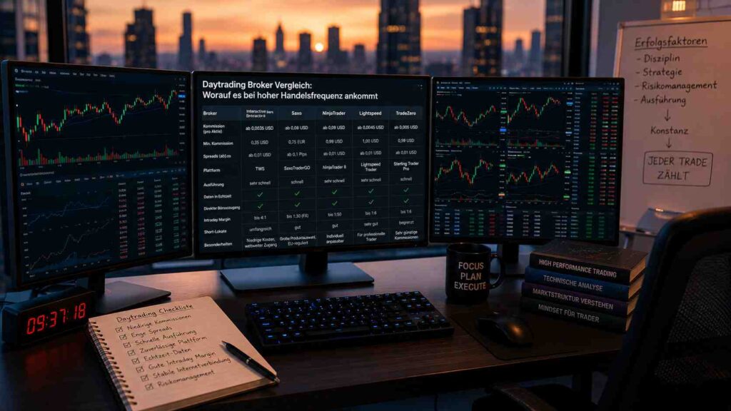 Daytrading Broker Vergleich: worauf es bei hoher Handelsfrequenz ankommt