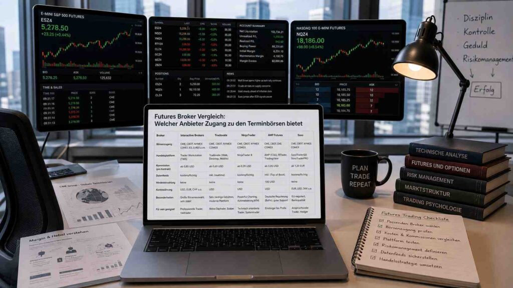 Futures Broker Vergleich welcher Anbieter Zugang zu den Terminbörsen bietet