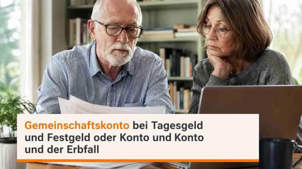 Gemeinschaftskonto bei Tagesgeld und Festgeld: Oder-Konto, Und-Konto und der Erbfall