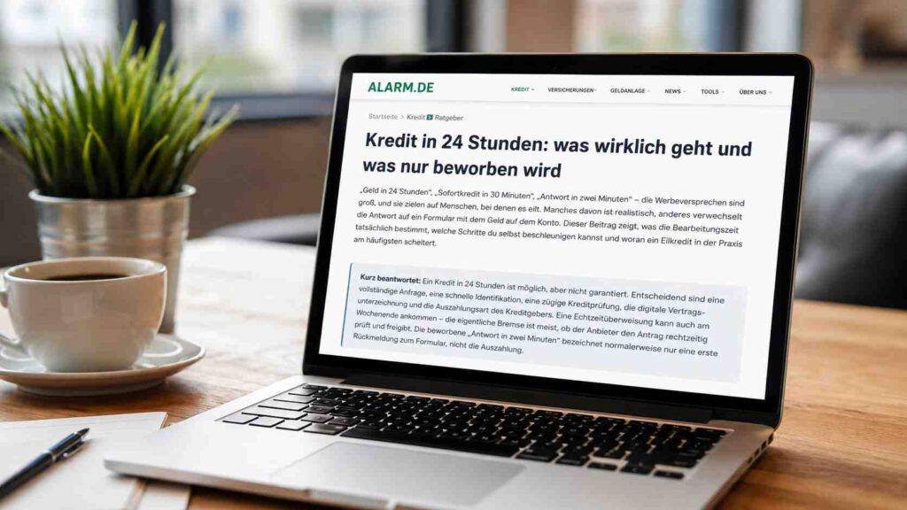 Kredit in 24 Stunden: was wirklich geht und was nur beworben wird