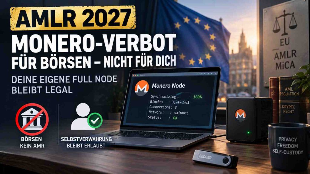 AMLR 2027: Monero-Verbot für Börsen, nicht für dich – deine eigene Full Node bleibt legal