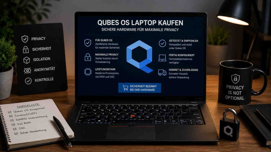 Qubes OS Laptop kaufen zertifizierte Notebooks und wichtige Unterschiede